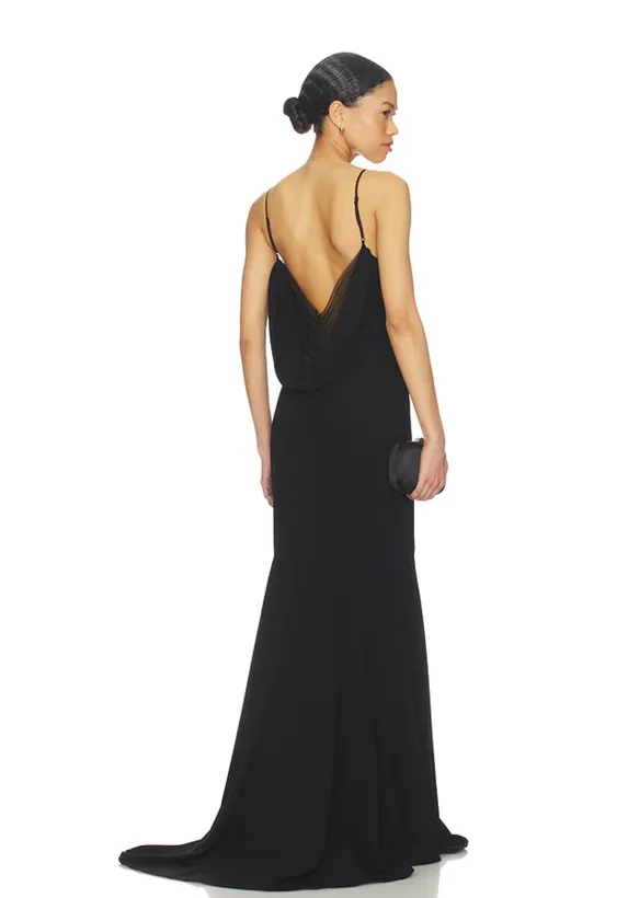 Black slip gown