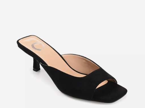 Black kitten heel